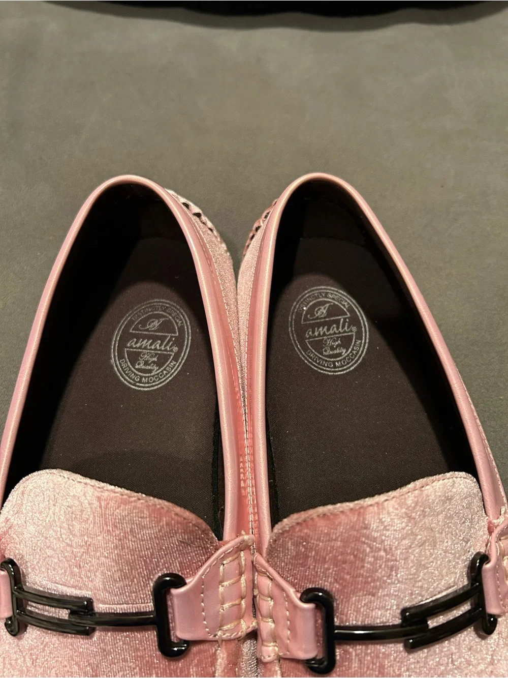 Amali Roberto pink velvet loafers men’s size 11 NWOT